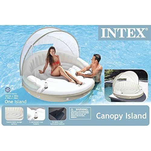 인텍스 Intex 58292EU Inflatable Lounge, Canopy Island 78 x 59 Inches