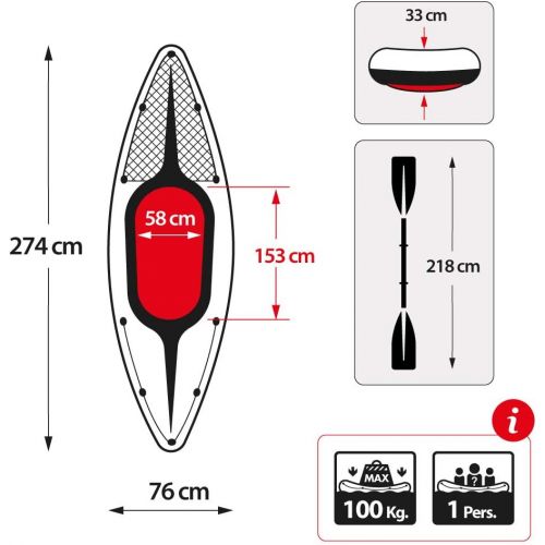 인텍스 Intex Challenger Kayak Inflatable Set with Aluminum Oars