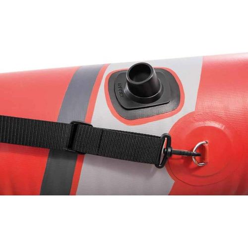 인텍스 Intex Excursion Pro Inflatable 2 Person Vinyl Kayak w/ Oars & Pump, Red (2 Pack)