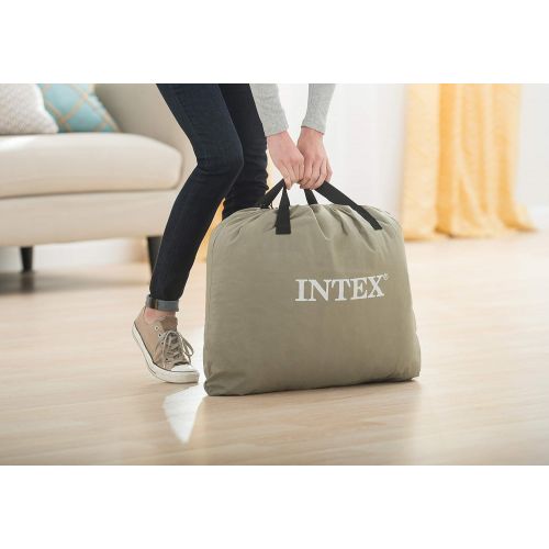 인텍스 Intex Dura-Beam Series Pillow Rest Raised Air Mattress with Internal Pump