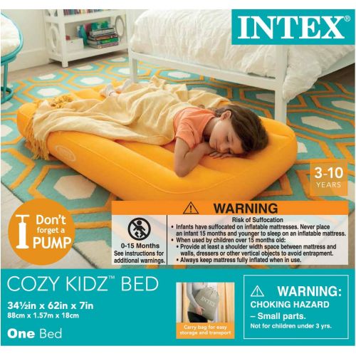 인텍스 Intex Cozy Kidz Inflatable Airbed, Color May Vary, 1 Bed