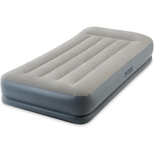 인텍스 Intex 12in Twin Dura-Beam Pillow Rest Mid-Rise Airbed with Internal Pump
