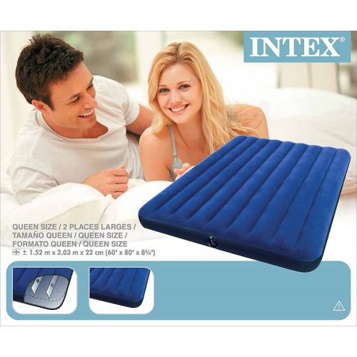 인텍스 Intex Classic Downy Airbed, Queen