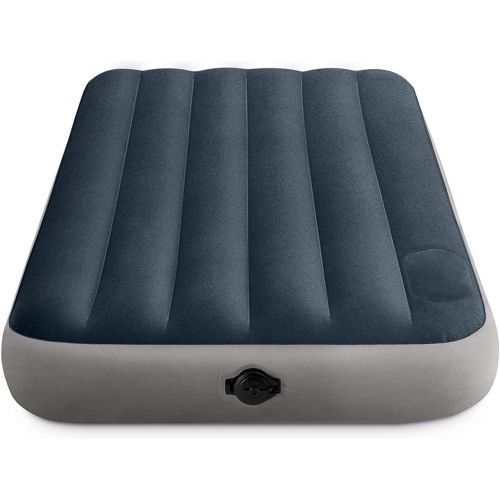 인텍스 Intex Dura-Beam Standard Series Single-High Airbed with Two-Step Pump, Green, Twin