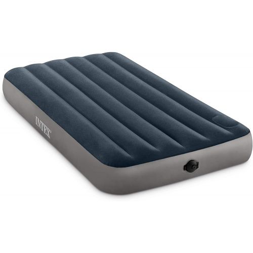 인텍스 Intex Dura-Beam Standard Series Single-High Airbed with Two-Step Pump, Green, Twin