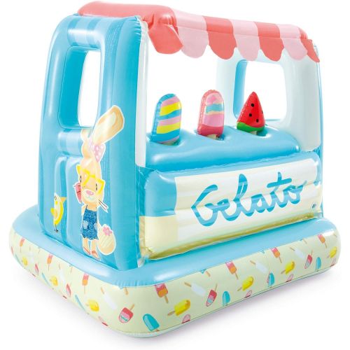 인텍스 Intex Ice Cream Stand Inflatable Playhouse and Pool, for Ages 2-6, Multi, Model Number: 48672EP