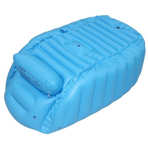  [아마존베스트]Baby Inflatable Bathtub, Pawsky Portable Infant Toddler Bathing Tub Non Slip Travel Bathtub Mini Air Swimming Pool Kids Thick Foldable Shower Basin, Blue