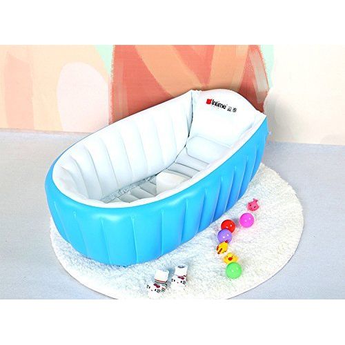  [아마존베스트]Baby Inflatable Bathtub Intime Children Anti-slippery Swimming Pool Foldable Travel Air Shower...