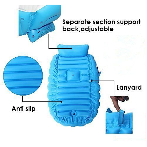  [아마존베스트]Baby Inflatable Bathtub Intime Children Anti-slippery Swimming Pool Foldable Travel Air Shower...