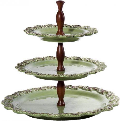  Intrada BAR7434G Baroque 3-Tier Cake Plate