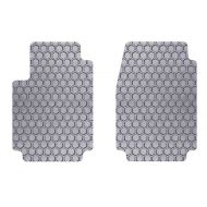 Intro-Tech Automotive Intro-Tech NS-743-RT-G Hexomat Front Row 2 pc. Custom Fit Auto Floor Mats for Select Nissan NV200 Models - Rubber-Like Compound, Gray