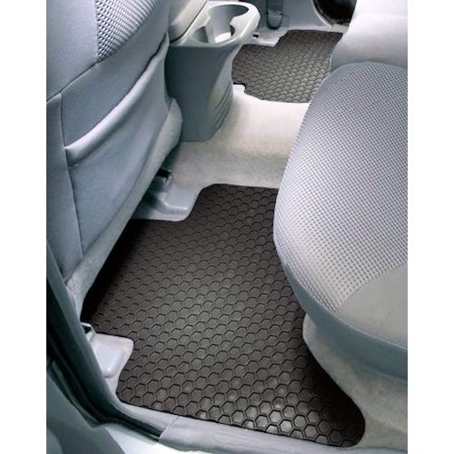  Intro-Tech Automotive Intro-Tech HO-718-RT-B Hexomat Black 4 pc. Front and Second Row Custom Fit Floor Mats for Select Honda Accord Sedan Models