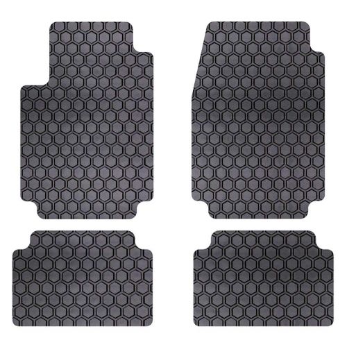  Intro-Tech Automotive Intro-Tech HO-718-RT-B Hexomat Black 4 pc. Front and Second Row Custom Fit Floor Mats for Select Honda Accord Sedan Models