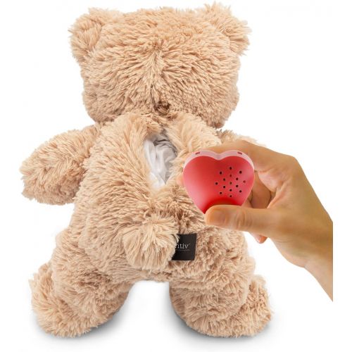  [아마존베스트]1 Pack, Inventiv 30 Second Voice Sound Recorder Module for Plush Toy, Stuffed Teddy Bear Animal Recordable Heart, Record Custom Messages (Red)