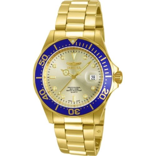  [아마존 핫딜]  [아마존핫딜]Invicta 14124 Pro Diver Unisex Uhr Edelstahl Quarz goldenen Zifferblat