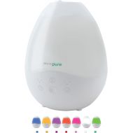 [2020 Upgrade] InvisiPure Luna Cool Mist Humidifier - Top Fill + Essential Oil Diffuser - LED Night Light (7 Colors) - Easy to Clean & Fill - 3 Mist Levels, Multi Timer, Auto Shuto