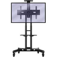 Invision GT1200 ScreenStation TV Stand with Wheels, Universal Mobile Cart, Swivelling Stand with Height-Adjustable Ultra-Stable Mount for 32 - 65 Inch VESA 600 x 400 (W x H)