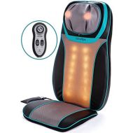 InvoSpa Shiatsu Back & Neck Seat Cushion Massager Chair - Massage Pad with Soothing Heat Function, Rolling, Kneading & Vibration - Full Back & Shoulder Deep Tissue to Relieve Muscle Pain -