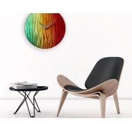 IoannisMetalworks Modern Wall Clock DEMETER, Fuctional Art, Abstract Timepiece, Modern Home Decoration, Bright Wall Clock, Silent Mechanism, Ioannis