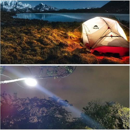  IODOO 5000 mAh 3000LM Flashlight Portable LED Camping Lantern Rechargeable Light 15W with Magnet, IPX4 Waterproof Tent Light Survival Kits Power Failure for Christmas Gift