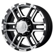 Ion Alloy 179 Black Wheel with Machined Face and Lip (18x9/8x165.1mm)