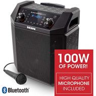 [아마존베스트]ION Audio Block Rocker Plus | 100W Portable Speaker, Battery Powered with Bluetooth Connectivity, Microphone & Cable, AM/FM Radio, Wheels & Telescopic Handle and USB Charging For S