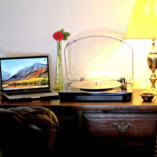  [아마존베스트]ION Audio Air LP - Bluetooth Enabled Three-Speed Vinyl Turntable with USB Conversion - Luxurious Piano Black Finish