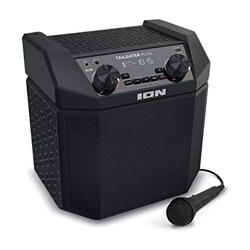  [아마존베스트]ION Audio Tailgater Plus | Portable Speaker, Battery Powered, with 50 W Power, Bluetooth Connectivity, Microphone & Cable, AM/FM Radio and USB Charging For Smartphones & Tablets