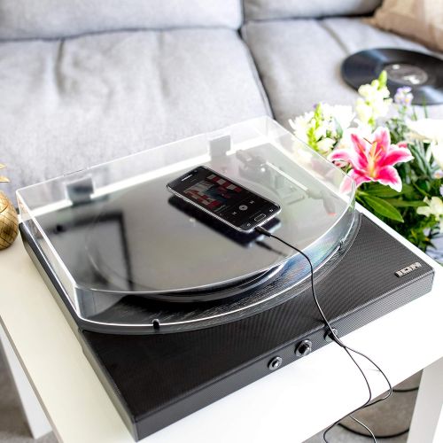  ION Audio Premier LP Wireless Bluetooth Turntable / Vinyl Record Player with Speakers, USB Conversion, RCA and Headphone Outputs ? Black Finish