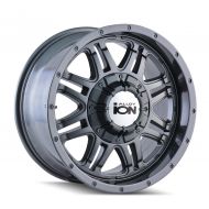 Ion Alloy Style 186 Wheel with Gunmetal Finish (17x8/6x135mm)