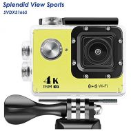 Iotton WIFI Action Camera, 4k Action Camera with Wifi 30M Waterproof Sports Camera and 2.4G Remote Contral/Rechargeable Batteries/170 Degree Wide Angle- Package including All Accessories