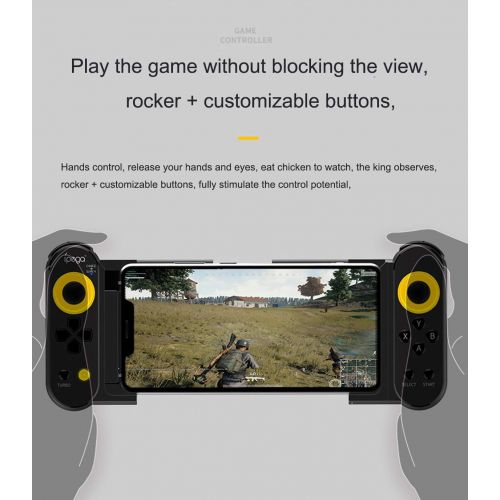  ipega-PG-9167 Wireless 4.0 Smart PUBG Mobile Game Controller for Samsung Galaxy S10/S10+ /S20 S20+5G/Huawei P40 Pro P30 P30 Pro Mate Android Mobile Smartphone Tablet (Android 6.0 H