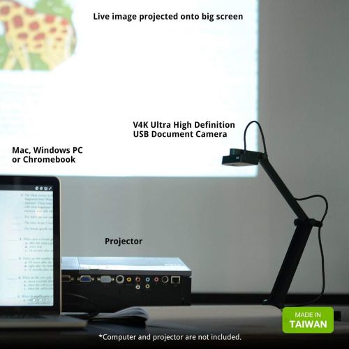  [아마존베스트]Ipevo IPEVO V4K Ultra High Definition USB Document Camera (5-880-4-01-00)