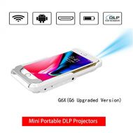 Ipinkoo Portable Movie Projector,Wireless WiFi Mini Pocket DLP Light Video Projectors Support Wi-Fi HDMI USB for iPhone X/8/7/6/6s Plus Smart Phones Projection