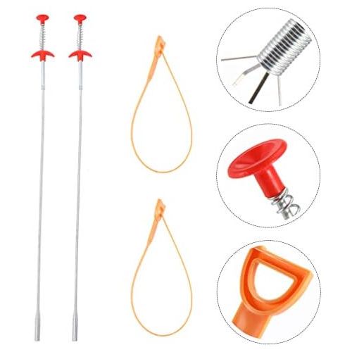  [아마존베스트]iplusmile 20 Flexible Drain Pipes Clean Claw Pickup Tool Pipe Excavator Hook Cleaning Tools for Drains Sink Toilet Clean Dryer Venting