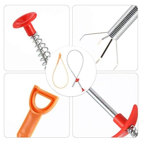  [아마존베스트]iplusmile 20 Flexible Drain Pipes Clean Claw Pickup Tool Pipe Excavator Hook Cleaning Tools for Drains Sink Toilet Clean Dryer Venting