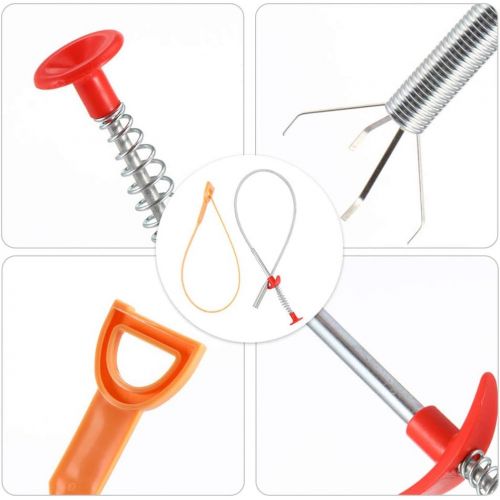  [아마존베스트]iplusmile 20 Flexible Drain Pipes Clean Claw Pickup Tool Pipe Excavator Hook Cleaning Tools for Drains Sink Toilet Clean Dryer Venting