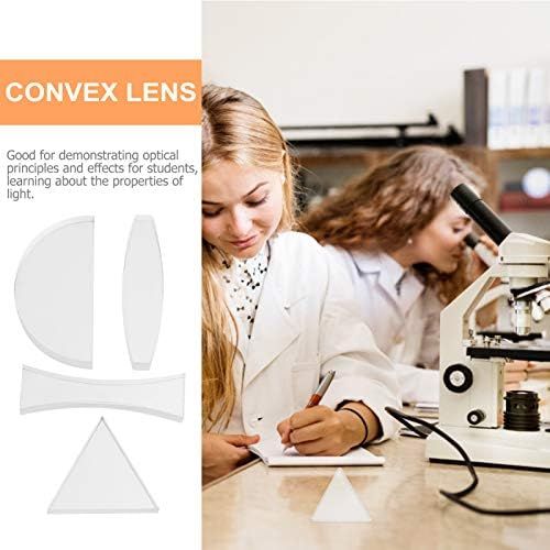  [아마존베스트]iplusmile Pack of 4 Irregular Optical Lens Physical Optical Experiment Concave / Convex Lens