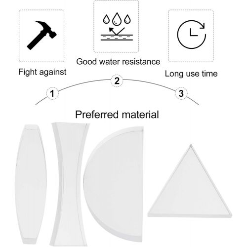  [아마존베스트]iplusmile Pack of 4 Irregular Optical Lens Physical Optical Experiment Concave / Convex Lens