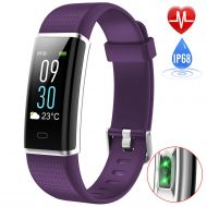 Iposible Fitness Armband Uhr mit Pulsmesser,iPosible Wasserdicht IP68 Fitness Tracker Schrittzahler Aktivitatstracker Herzfrequenz Smart ArmbandUhr Pulsuhr Schlafmonitor Kalorienzahler fuer