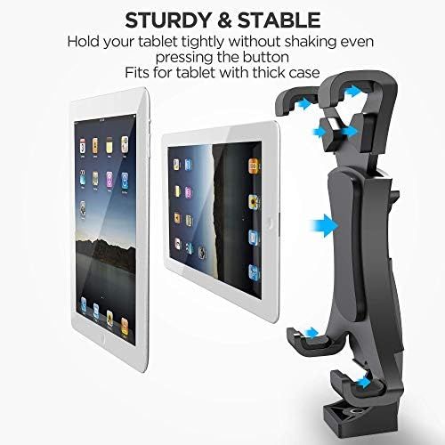  [아마존베스트]Ipow Universal Tablet Stativ Halterung Halter Clip Mount Adapter kompatibel mit Selfie Stick Stange Kamera Stativ Tri-pod, Inklusive 1/4 Schraubenkopf fuer Meisten 4.8 - 7.8 Zoll T