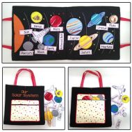 IqaCrafts Our Solar System Quiet book. Outer Space Quiet Tablet . Planets Playmat .Busy Bag. School science, Toddler, Quiet Toy, Gift