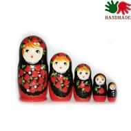 /IrinaArtistStore Nesting dolls Strawberry matryoshka nesting doll for kids wood toy hand painted custom nesting dolls