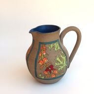 IritPottery Floral Pitcher, A Pitcher for Juice, A Jug for Water, Hand Painted Ceramic Pitcher, Ready to ship
