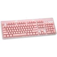 i-rocks K76M Custom Silent Mechanical Keyboard 104 Keys, with Swappable Panel (4 Skins Included), Transparent Housing and Onboard Memory for Macro Recordings (i-rocks Silent Brown