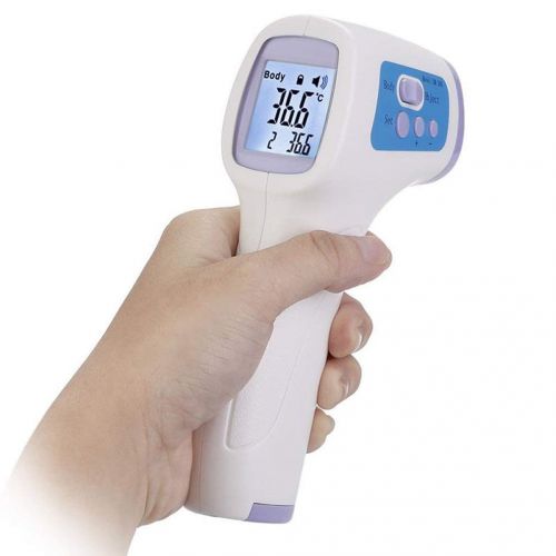  IronHeel Medical Stirn- und Ohrthermometer fuer Babys, Kinder und Erwachsene: Infrarot-Digitalthermometerpistole mit Fieberanzeige