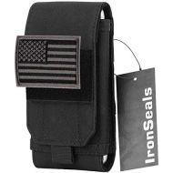 [아마존베스트]IronSeals Tactical Molle Mobile Phone Cover Case, Heavy Duty Loop Belt Holster Pouch with Flag Patch for iPhone 12 Pro Max/12 Pro/12/11 Pro Max/XS Max/XR/X/8P, Samsung S20/S10/S10e