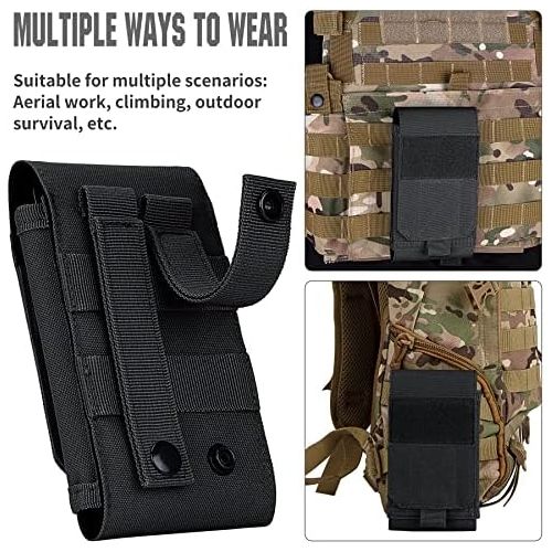  [아마존베스트]IronSeals Tactical Molle Mobile Phone Cover Case, Heavy Duty Loop Belt Holster Pouch with Flag Patch for iPhone 12 Pro Max/12 Pro/12/11 Pro Max/XS Max/XR/X/8P, Samsung S20/S10/S10e