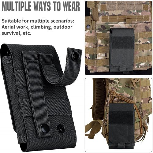  [아마존베스트]IronSeals Tactical Molle Mobile Phone Cover Case, Heavy Duty Loop Belt Holster Pouch with Flag Patch for iPhone 12 Pro Max/12 Pro/12/11 Pro Max/XS Max/XR/X/8P, Samsung S20/S10/S10e