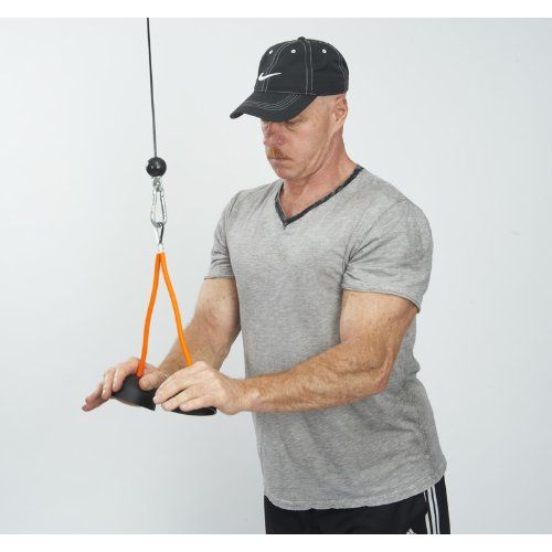  Ironcompany.com LPG Muscle Tri-Bells 4 Double Dome Tricep Rope Cable Machine Attachment